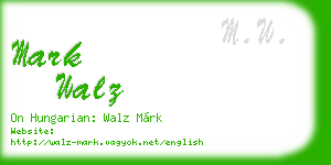 mark walz business card